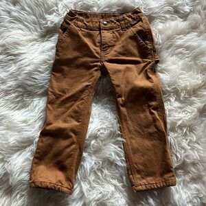 Carhartt Insulated flannel little boys toddler dungaree pants 4 T